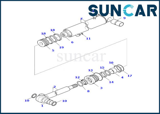 comprar Selo Kit Komatsu 7079926530 do cilindro da cubeta 707-99-26530 para PC390LL-10 WB142-5 WB146-5 online manufacture