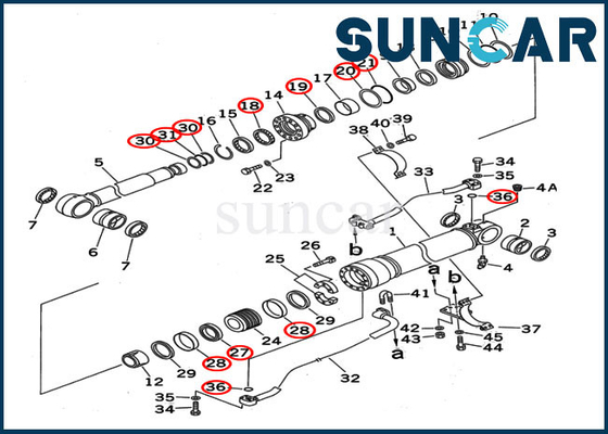 comprar 707-99-67125 jogo do selo do jogo 7079967125 PC400-5D PC400-6C KOMATSU do serviço do cilindro da substituição do crescimento online manufacture