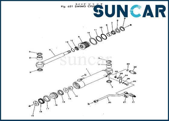 comprar O selo Kit Swing Cylinder Sealing Kit 20T-63-86103 20T6386103 KOMATSU do cilindro do balanço cabe PC40-1 online manufacture