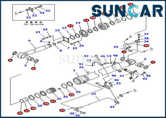 comprar Ajustes Komatsu modelo PC400LC-7 PC400-7 do jogo 7079976140 da selagem da cubeta do jogo 707-99-76140 do serviço do cilindro do braço online manufacture