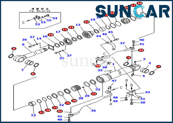 comprar 707-99-65210 máquina escavadora Replacement Service Parts de Kit For PC400-7 PC400LC-7 do reparo do selo do crescimento de KOMATSU online manufacture