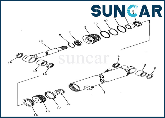 comprar Jogo 20T-63-02070 20T6302070 KOMATSU do selo do cilindro do braço para o jogo da selagem do cilindro do braço PC40-6 online manufacture