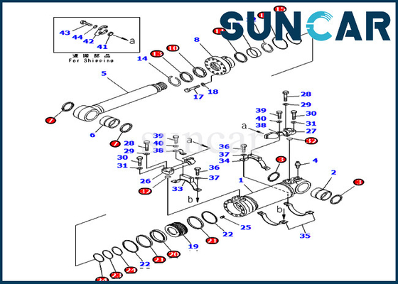 comprar 707-99-47800 selo inferior Kit Service Kits Fits For PC400-7E0 PC400LC-8 KOMATSU do cilindro da descarga 7079947800 online manufacture