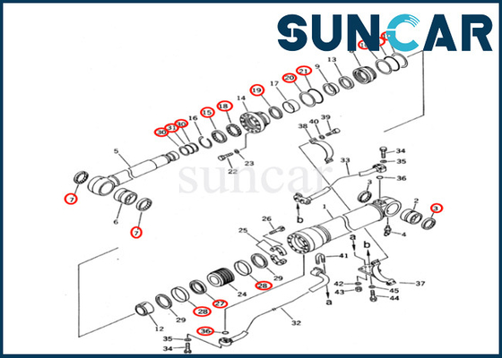 comprar Selo Kit Fits PC400 PC400-5 PC400-5C PC400LC do cilindro do crescimento 707-99-67121 de KOMATSU 7079967121 online manufacture