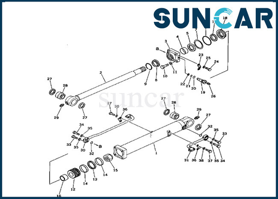 comprar 208-63-76100 2086376100 jogo de reparação do selo do cilindro da cubeta de Kit Komatsu Fits PC400-1 PC400LC-1 do selo do cilindro da cubeta online manufacture