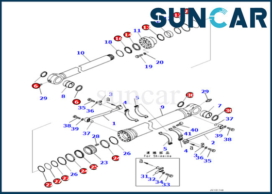 comprar Selo Kit For PC500LC-10R PC500LC-10M0 do cilindro da cubeta 721-98-04010 de KOMATSU 7219804010 online manufacture