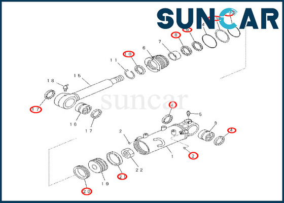 comprar Jogo 707-99-33420 7079933420 do selo do cilindro de lâmina de KOMATSU para o jogo de reparação do selo do cilindro de lâmina PC57-7 online manufacture