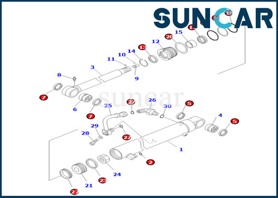 comprar KOMATSU 707-98-26820 selo Kit For PC55MR-3 PC55MR-5 PC55MR-5M0 do cilindro de 7079826820 braços online manufacture