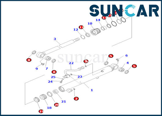 comprar 707-98-26200 7079826200 selo Kit Bucket Cylinder Sealing Kit do cilindro da cubeta dos ajustes PC55MR-3 KOMATSU online manufacture