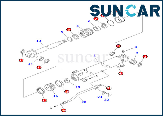 comprar 707-98-30710 7079830710 jogo de reparação do selo do cilindro do crescimento de Kit For PC58UU-3 KOMATSU do selo do cilindro do crescimento online manufacture