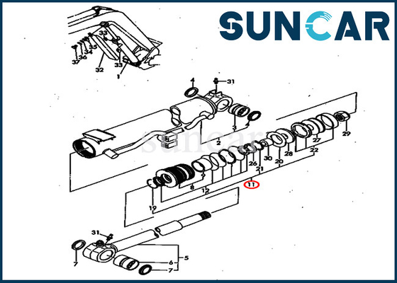 comprar YM172164-72370 YM17216472370 Boom Cylinder Oil Seal Kits para PC40FR-1 PC40FR-2 Komatsu Peças internas online manufacture