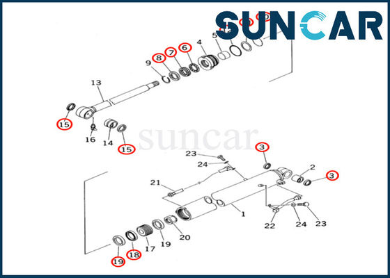 comprar Jogo 707-99-26640 7079926640 do selo do cilindro da cubeta de KOMATSU para o jogo de reparação do selo do cilindro da cubeta de PC60-7 PC60-7S online manufacture