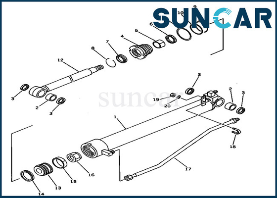 comprar O jogo 20T-63-02021 20T-63-02021 do selo do cilindro do braço cabe para PC40-5 o modelo Komatsu Service Kit online manufacture