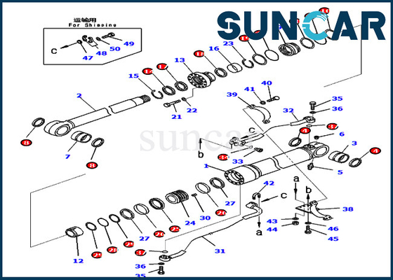 comprar Jogos do cilindro da substituição 707-99-67481 selo Kit Fits Komatsu PC450-8 PC460LC-8 PC430-8 de 7079967481 crescimentos online manufacture