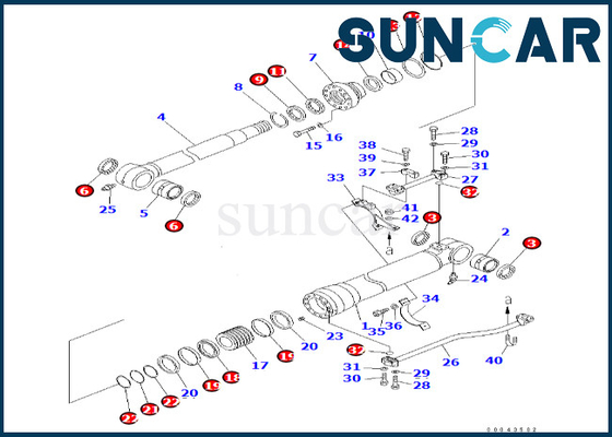 comprar Jogo 707-99-46030 do selo do cilindro do removedor 7079946030 jogo da selagem do cilindro do removedor dos ajustes PC600-8 PC600LC-8 de KOMATSU online manufacture