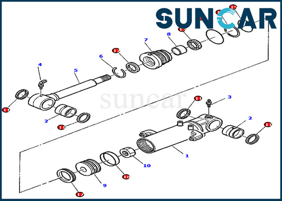 comprar Reparo Kit For Excavator Service Parts PC45R-8 PC45-1 KOMATSU do selo do cilindro de lâmina 878000418 online manufacture