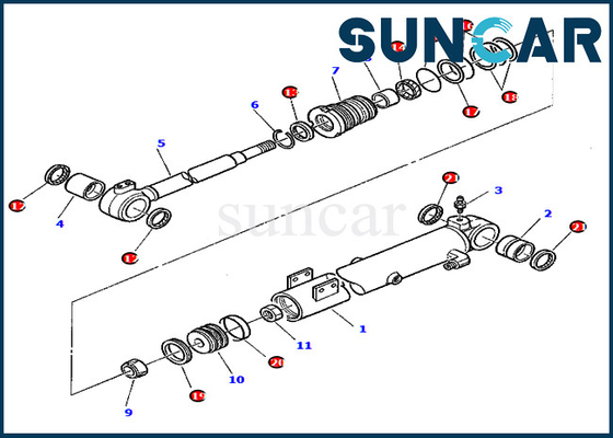 comprar PC45-1 máquina escavadora Komatsu 878000415 jogos de Kit Wear Resistance Hydraulic Replacement do selo do cilindro do crescimento online manufacture