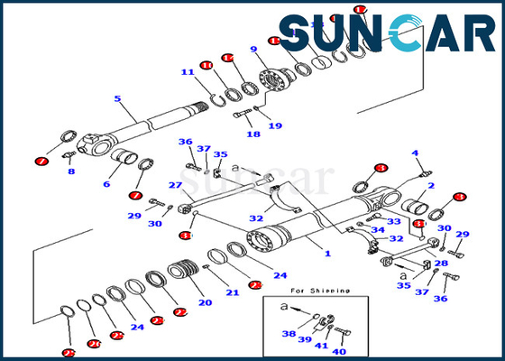 comprar 707-99-59760 7079959760 Kit de vedação do cilindro de balde para partes internas Komatsu PC450-8 PC450LC-8 PC490LC-10 online manufacture