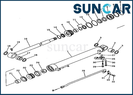 comprar PC60U-3 KOMATSU 201-63-33300 cilindro de 2016333300 braços que sela Kit Hydraulic Replacement Seal Kits online manufacture