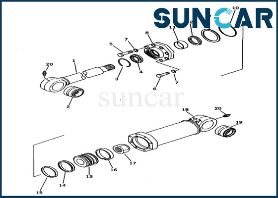 comprar Os jogos do serviço 209-63-86301 selo Kit Fits For Machine PC650-1 KOMATSU de 2096386301 reparos compensam o cilindro online manufacture