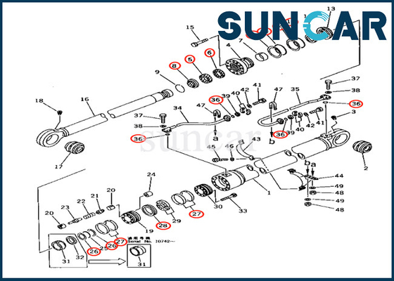 comprar KOMATSU 707-99-68600 serviço Kit For Loader Model PC650-3 PC650-5 do cilindro de 7079968600 crescimentos online manufacture