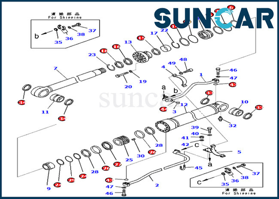 comprar PC650LC-11 PC700LC-11 KOMATSU 721-98-01360 selo Kit Service Kits do cilindro de 7219801360 crescimentos online manufacture