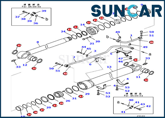 comprar KOMATSU 721-98-02220 7219802220 jogo da selagem da cubeta da máquina escavadora PC700LC-11 PC700LC-11E0 dos jogos do serviço do cilindro online manufacture