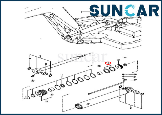 comprar Maquinaria de construção de Kit Fits For KOMATSU PC70FR-1 do selo do cilindro do balanço de YM172187-72290 YM17218772290 online manufacture