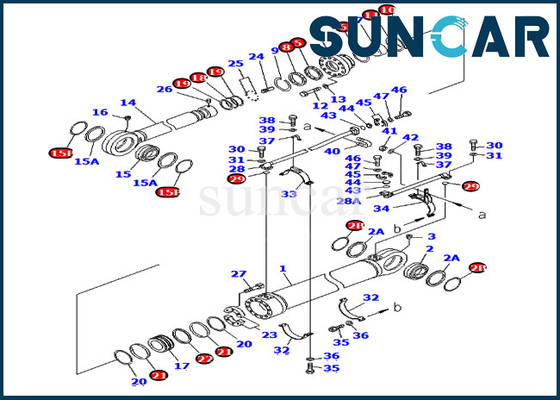 comprar Jogo 707-99-78690 7079978690 do selo do cilindro do braço para o equipamento pesado da máquina escavadora PC750-6 de KOMATSU online manufacture