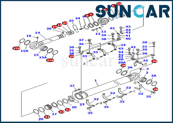 707-99-78730 versão PC750-7 PC750-6 KOMATSU de Kit Repair Kits For Overseas do selo do cilindro de 7079978730 braços