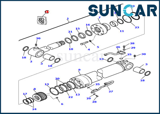 KOMATSU 707-99-27390 7079927390 jogos de reparação do cilindro do jogo PC75R-2 PW75R-2 do selo da substituição da cubeta