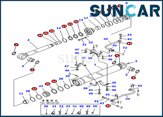 707-99-69540 selo Kit Hydraulic Cylinder Fits For KOMATSU PC800-8 PC850-8 PC800LC-8 de 7079969540 cubetas