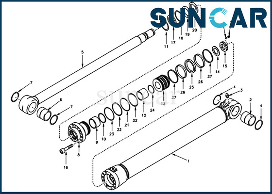 Modelos SUNCARVO.L.VO EC140 de Kit Hydraulic Cylinder Fits For do selo do reparo do crescimento de VOE14502215 VOE 14502215