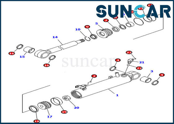 707-99-23910 7079923910 KOMATSU que sela o jogo de Kit Hydraulic Lift Cylinder Service