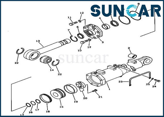 707-98-56610 escavadora de Kit Fits D375A-2 KOMATSU do reparo do cilindro dos jogos do selo do elevador da lâmina