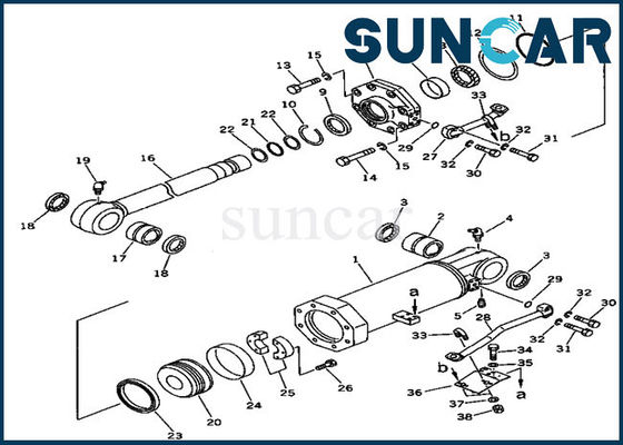 707-99-74410 os jogos do selo do estripador levantam a escavadora de Kit For D375A-2 KOMATSU do reparo do cilindro