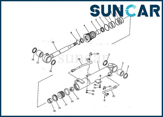 707-98-12270 jogo interno do serviço das peças do modelo de Kit Komatsu Excavator PC07-2 do selo do cilindro do crescimento