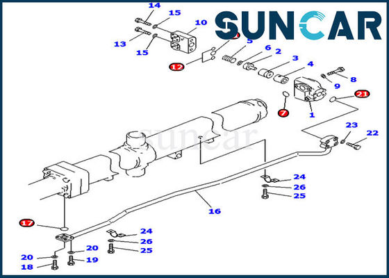 707-99-67430 elevador da lâmina que sela Kit Cylinder Service Kit Fits D475A-3 D475A-2 KOMATSU