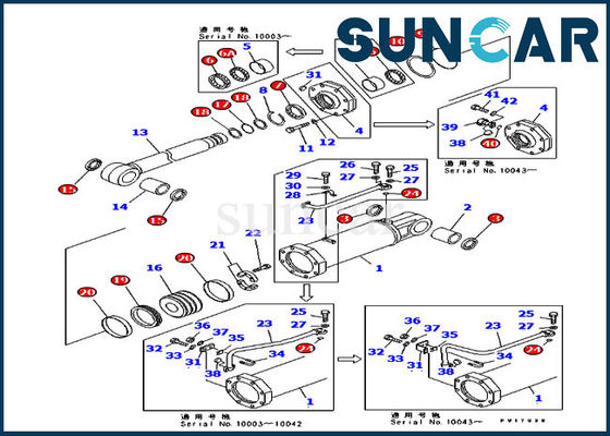 707-98-84410 jogos de Kit Ripper Lift Hydraulic Replacement do reparo do selo do cilindro de KOMATSU