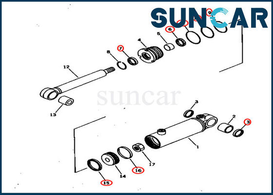 707-98-22070 7079822070 Pin Puller Cylinder Seal Kits para D575A-3 D575A-3-M KOMATSU