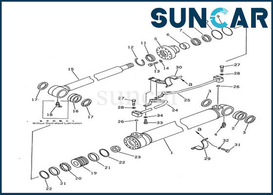 707-98-36200 jogo interno do serviço de reparações de Kit Komatsu Equipment Models PC100-5 do selo do cilindro do crescimento