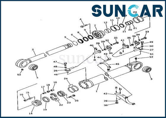 707-99-77250 serviço Kit Hydraulic Cylinder Seal Kits do cilindro da cubeta para KOMATSU PC1000-1