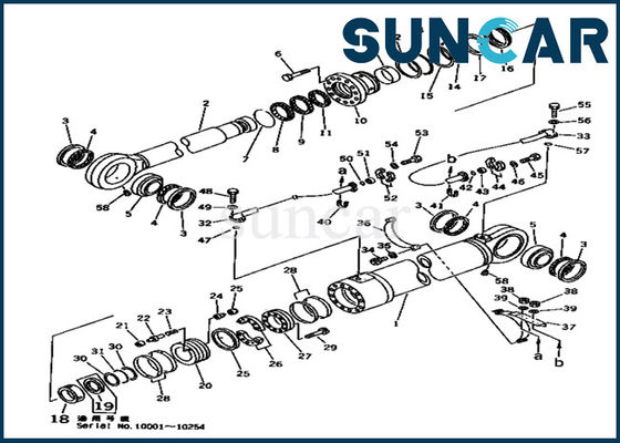 Selo Kit Fits Excavator Models PC1000-1 do cilindro do crescimento do jogo de reparação 707-99-78620 de KOMATSU