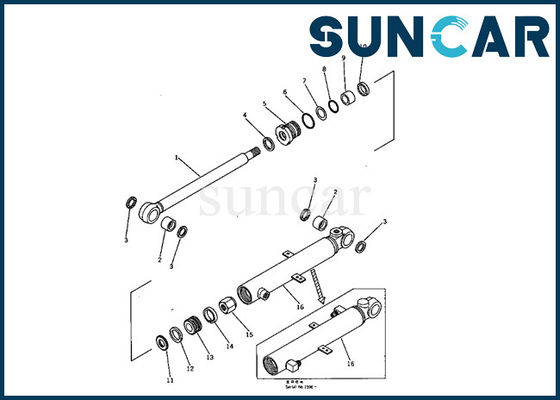 707-00-50330 jogo do jogo PC05-1 Mini Excavator Cylinder Inner Service do selo do cilindro da cubeta de KOMATSU