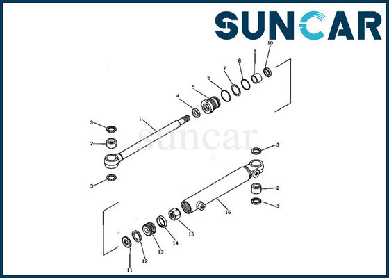 Balance o jogo da selagem do reparo de Komatsu Cylinder Inner da máquina escavadora do OEM PC05-1 do cilindro 707-00-50340