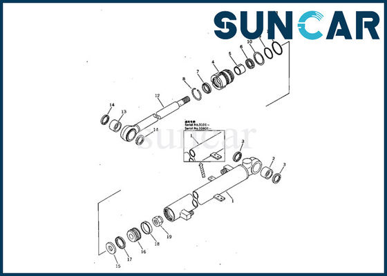 PC05-5 KOMATSU 707-00-50630 peças de Kit Oil Resistance Cylinder Replacement do selo do cilindro da cubeta