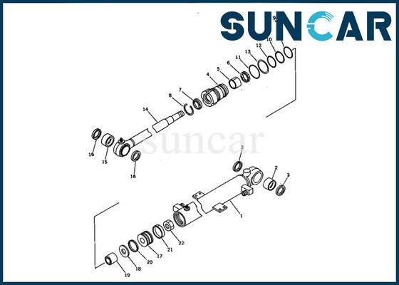 707-00-50660 jogo interno da selagem do reparo de KOMATSU PC05-6 Mini Excavator Model Boom Cylinder