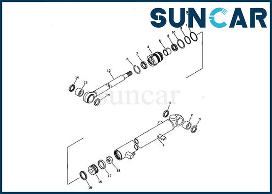 707-00-50670 cilindro do braço que sela o reparo Kit Mini Excavator Replacement do selo de Kit Komatsu PC05-6
