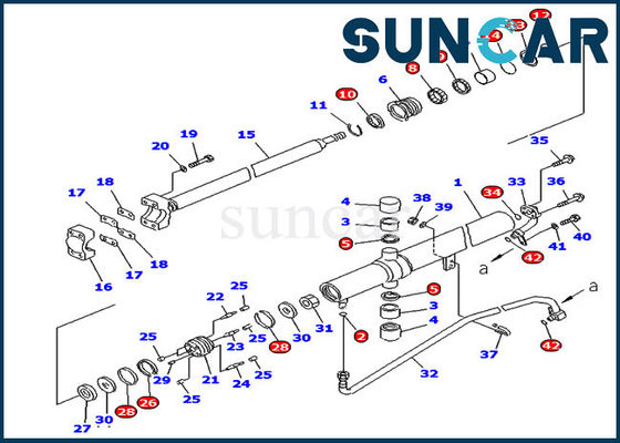 707-99-25880 modelos de Kit For Trimming Dozer D65EX-15 D65PX-15 do reparo do selo do cilindro do elevador