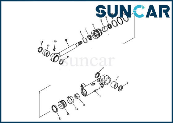 707-00-60390 jogo de reparação interno da resistência de óleo da máquina escavadora PC05-6 de Kit For do selo do cilindro de lâmina de KOMATSU mini
